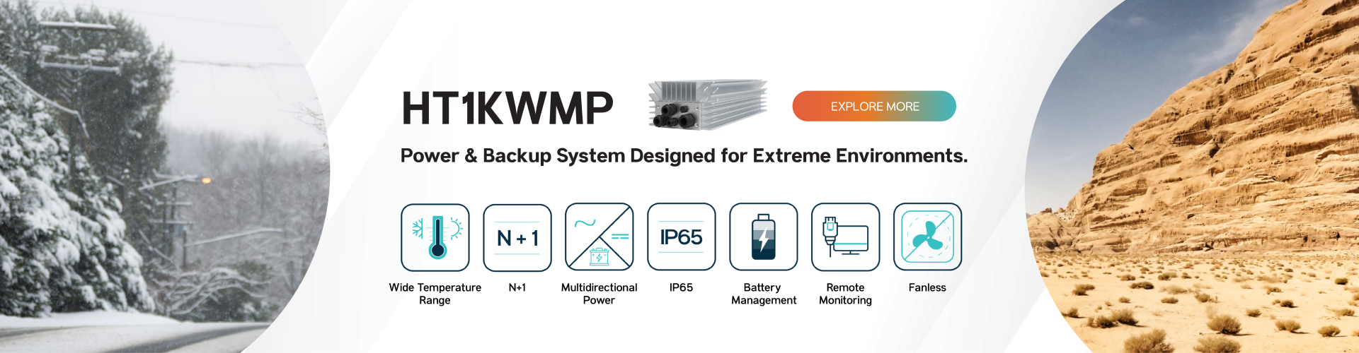 IP65 UPS Power and Backup System Outdoor Applications